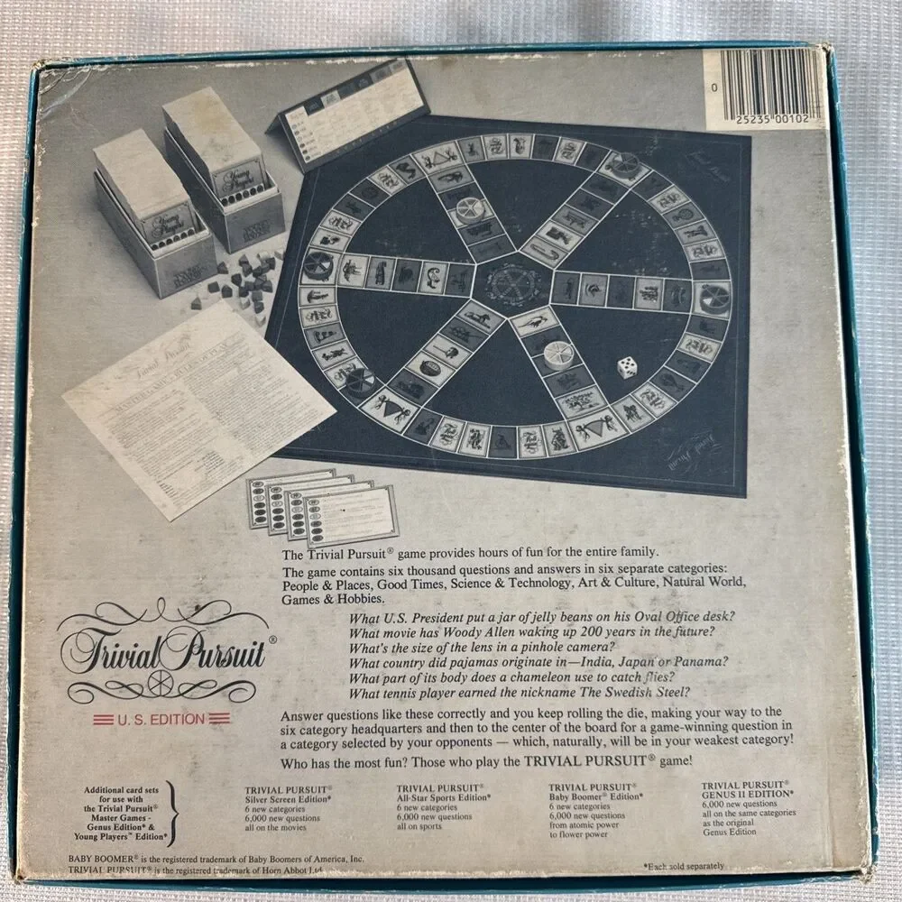 Vintage Trivial Pursuit Master Game Young Players Edition 1984 Complete!